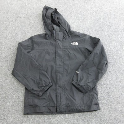 The North Face Jacket Boys Small Black Hooded Windbreaker Lightweight Rain Coat