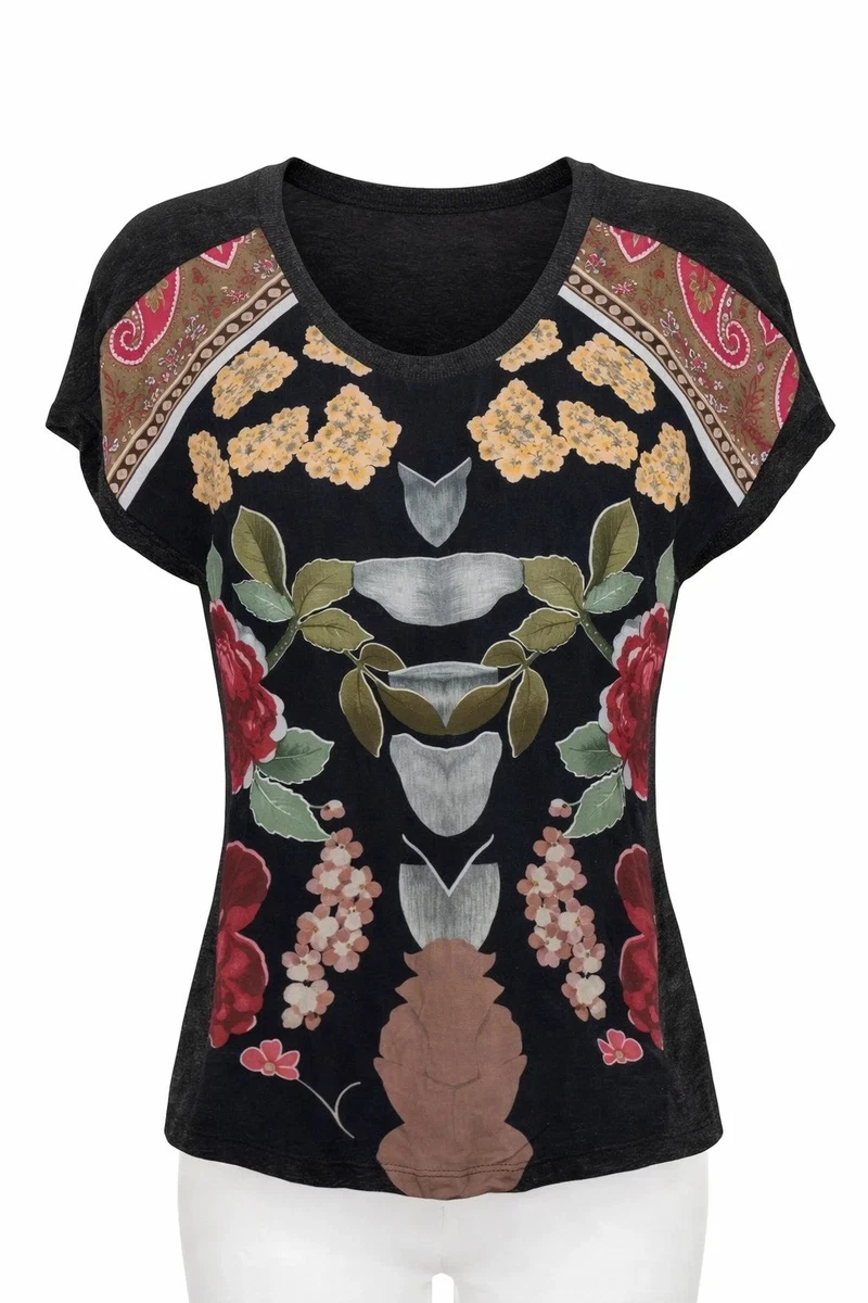 Desigual Dames Ts_Laia T-shirt, Meerkleurig, XS