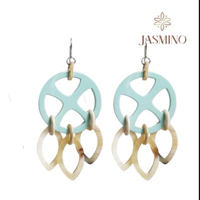 Statement Dreamcatcher Haken Ohrringe. Hornlack Jasminschmuck,...
