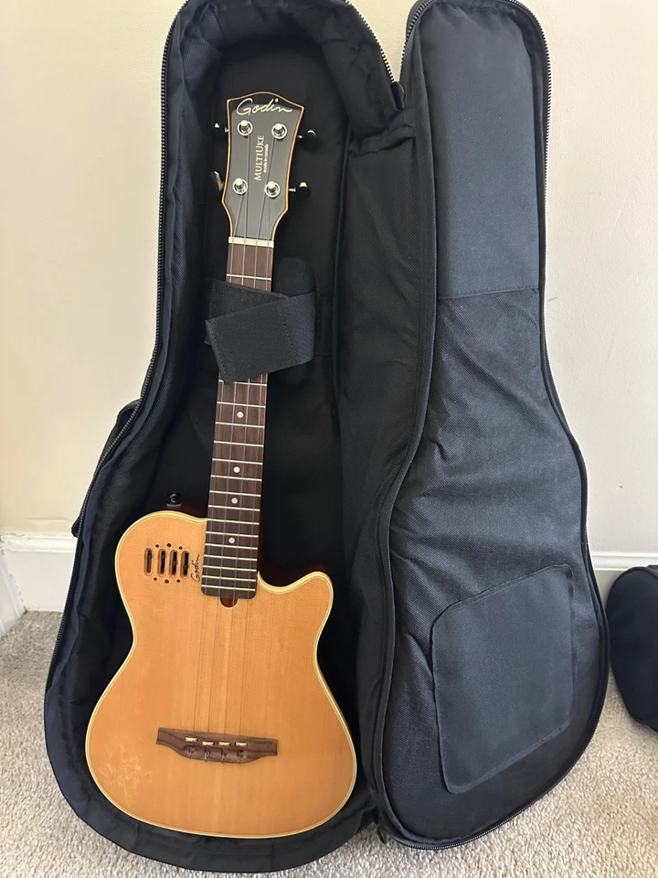 Godin Multiuke Ukulele Natural HG Multiac Acoustic Electric Tenor Uke - Image 2 of 4