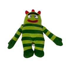 TY Beanie Babies Plush Yo Gabba Gabba Brobee 7.5" The Striped Monster 2013 Green