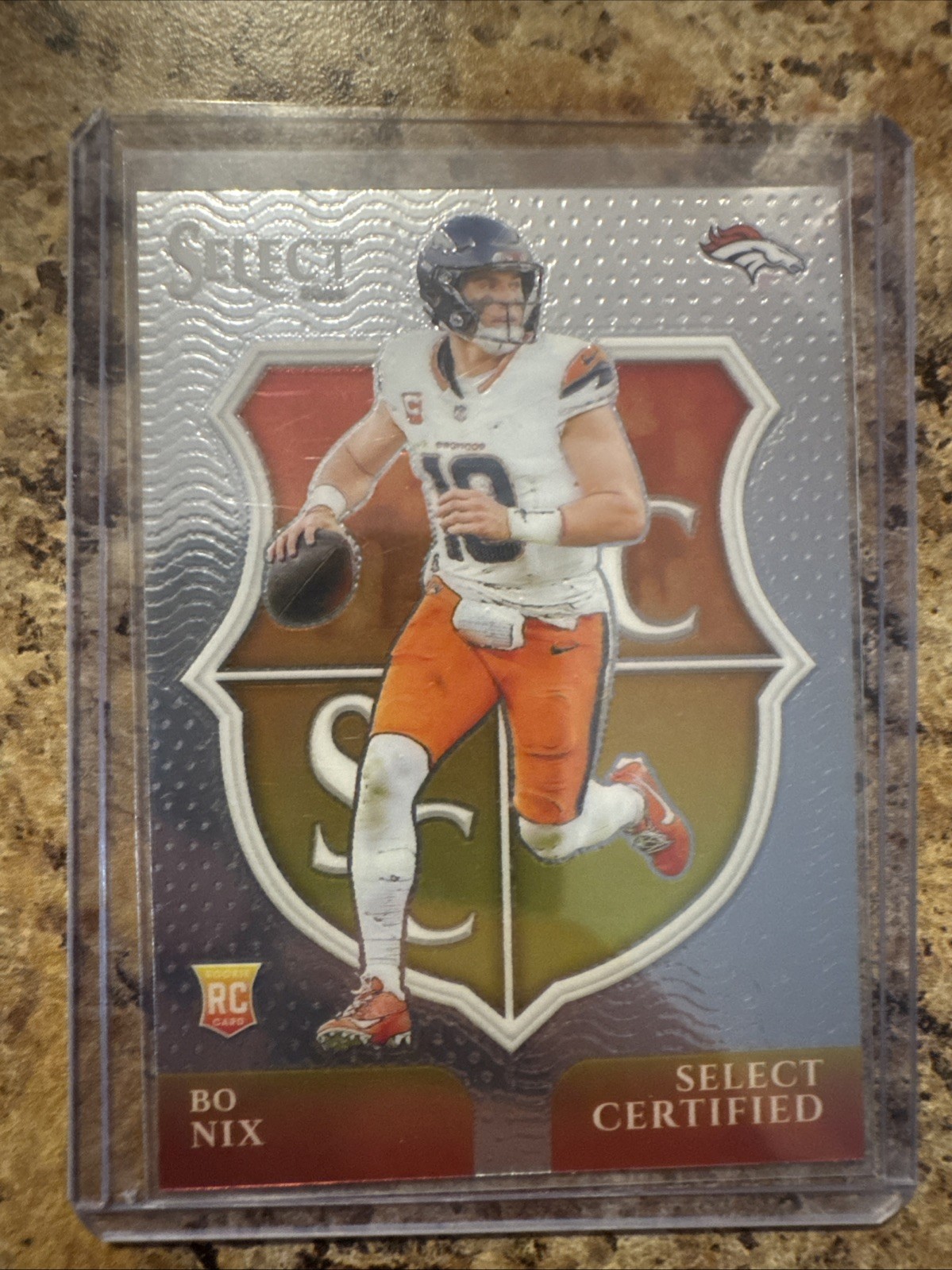 2024 Panini Select - Select Certified Rookies Bo Nix #4 Silver Prizm (RC)