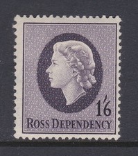 1957 ROSS DEPENDENCY 1'6 PRE-DECIMAL STAMP MLH #B1755