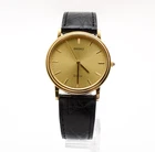 [Near MINT] Seiko Dolce 8N41-7030 Gold Dial Quartz Men's Vintage Watch From JPN
