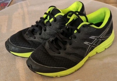 Asics Gel-Zaraca 4 Gs, Sport-,Turn-,Hallen-,Laufschuhe,Gr. 35, schwarz/neongrün,