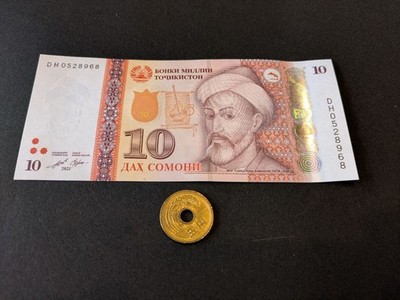Tadschikistan 2021 10 Somoni Banknote Collector Uncirculated Currency Note