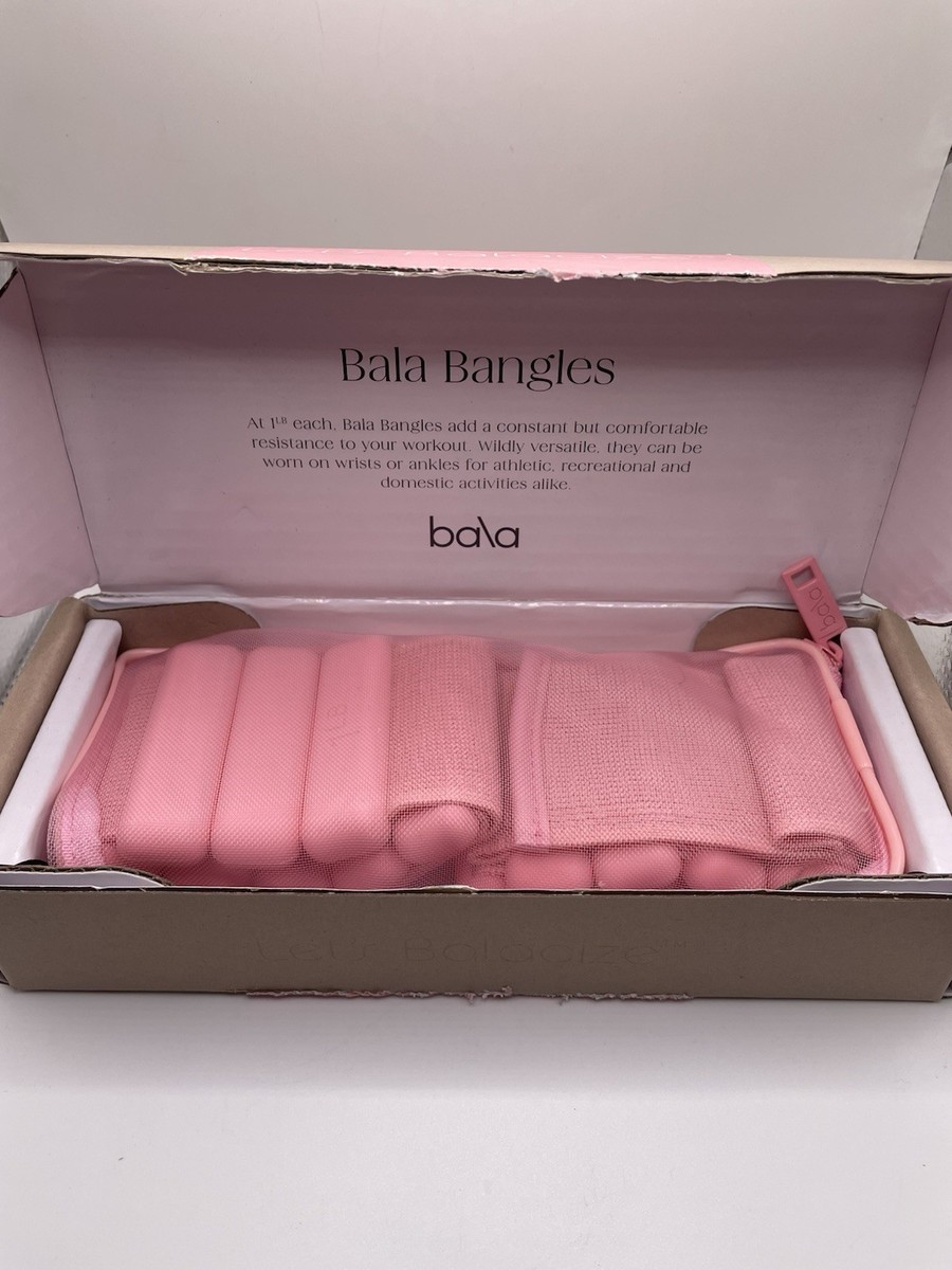 Bala Bangles 2pc Wrist & Ankle Weight Set - Blush 1lb: Adjustable New open box