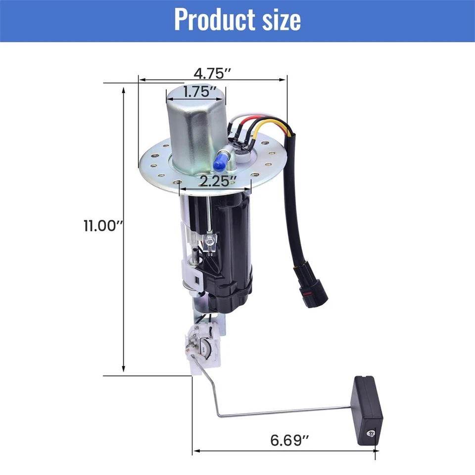 For 1999-07 Suzuki Hayabusa GSX1300R 1300RZ Fuel Pump Assembly 4Pins 15100-24FB0 - Image 2 of 4