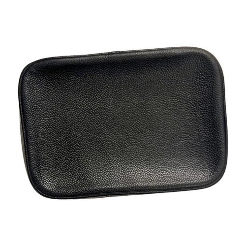 Vintage CHANEL Caviar Skin Vanity Case Handbag Pouch Black CC Logo READ DESC - Picture 7 of 8