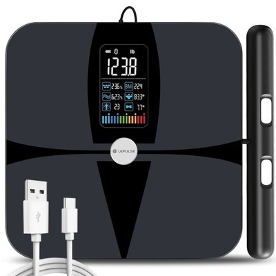 Lepulse Body Composition Scale 8 Electrode Bathroom Smart Scale Body Fat Scale