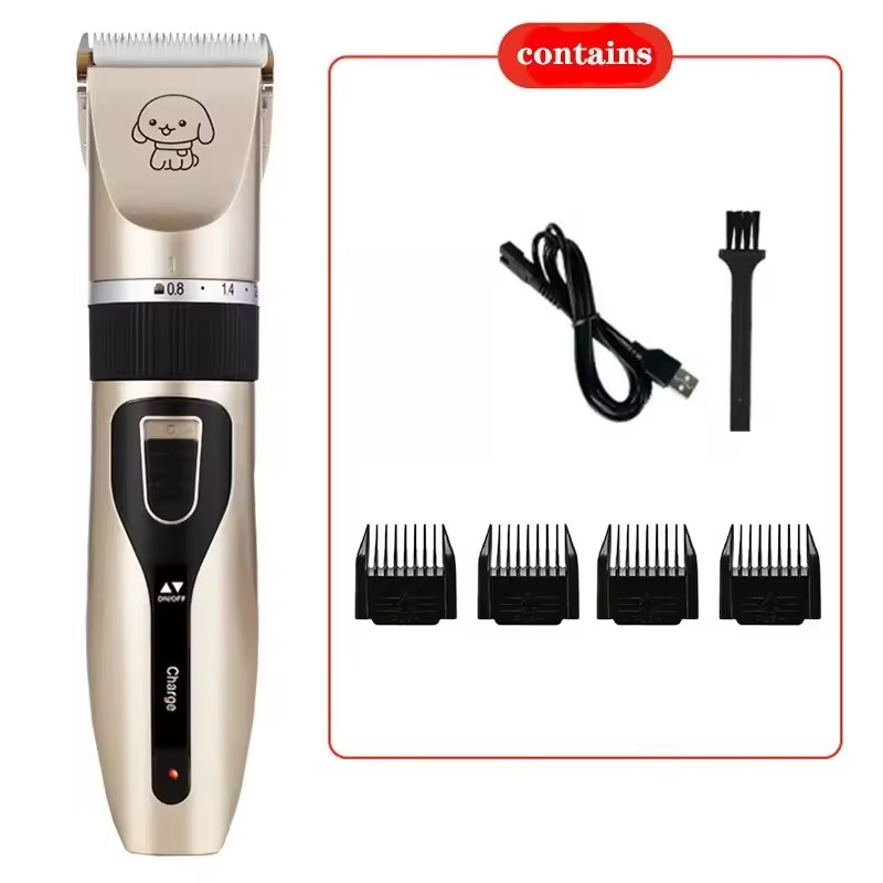 Tondeuse chiens et chats rechargeable USB avec rasoir de toilettage sans fil blanc