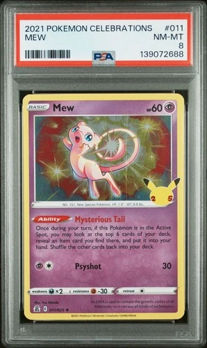 2021 POKEMON CELEBRATIONS #011 MEW PSA 8