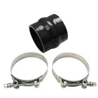 102mm 4" inch Hump Straight Silicone Hose Intake Coupler Tube Pipe Black+T Clamp