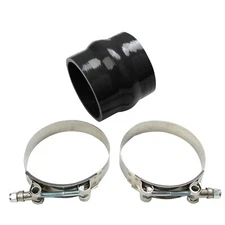 102mm 4" inch Hump Straight Silicone Hose Intake Coupler Tube Pipe Black+T Clamp