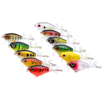 11PCS 93mm 16g Whopper Plopper Topwater Rotating Wobbler Crankbait Fishing Lures