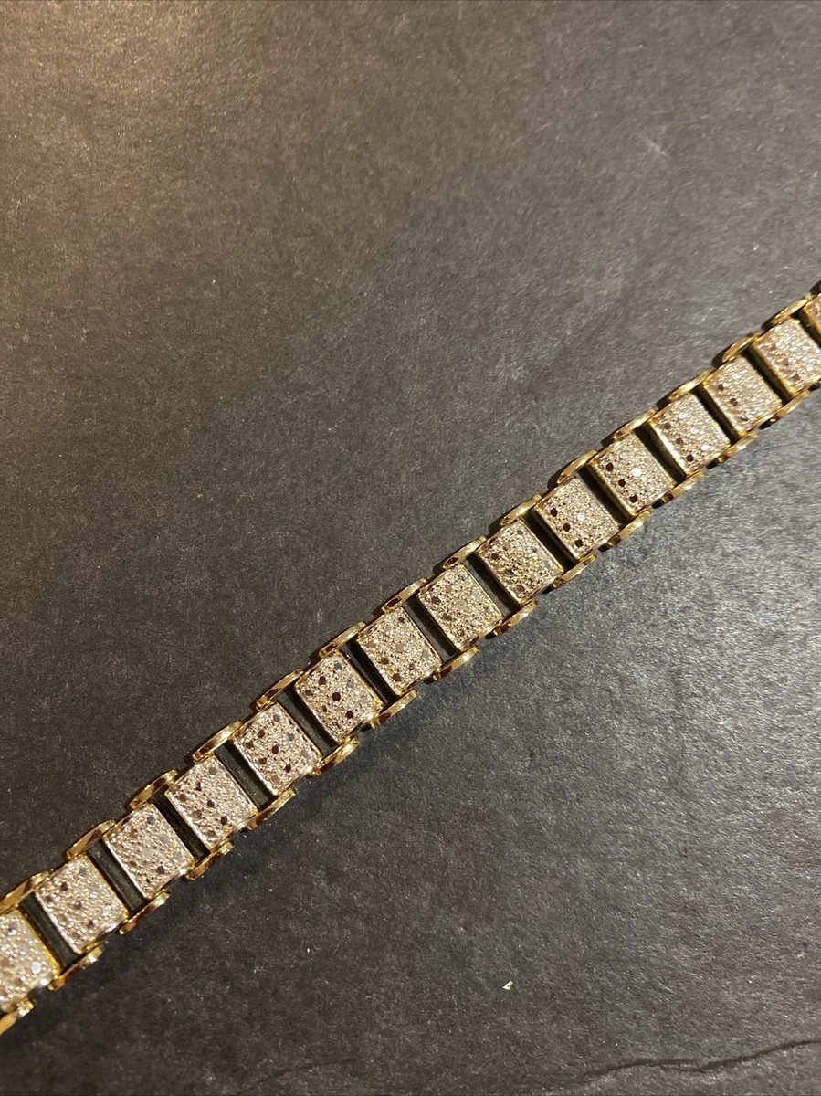 FAS Gold Vermeil Sterling Silver Diamond Bracelet View 2