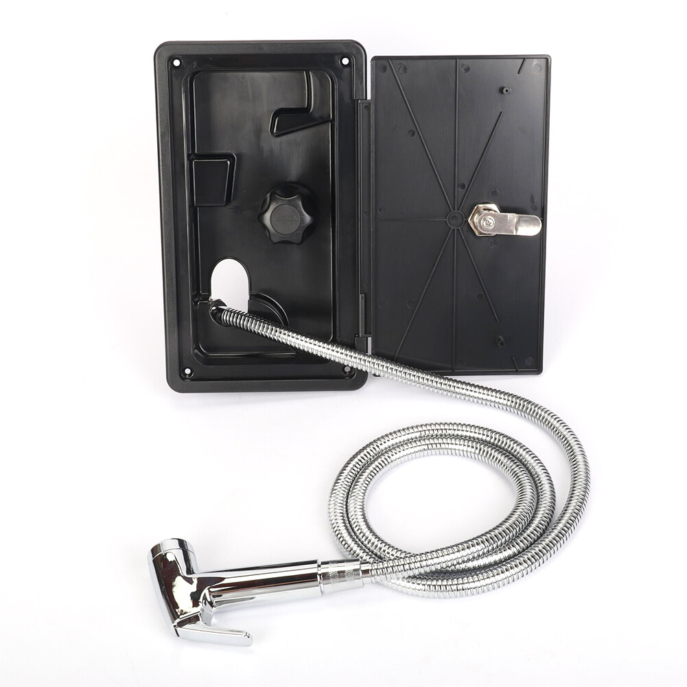 External RV Outdoor Shower Black Exterior Shower Box Kit With 2 Keys