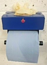 Tattoo shop, beauty parlor Blue Roll, Paper holder  with Latex glove box holder 