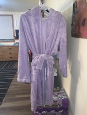 Womens Super Plush Hooded Robe W/ Pockets Small