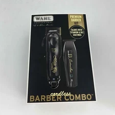 Wahl Cordless Barber Combo Black Magic Clip Clipper & Detailer Trimmer 3025397