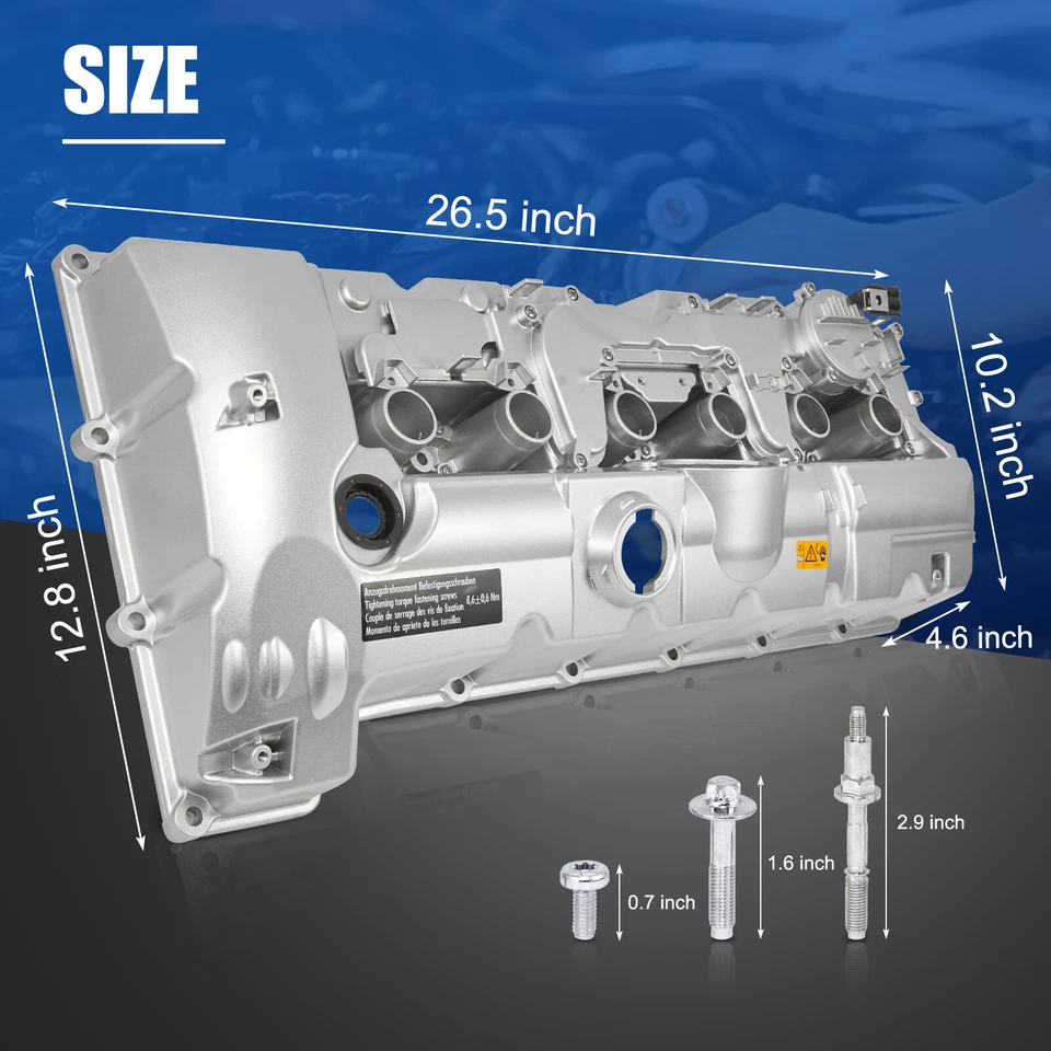 Upgrade Aluminum Valve Cover for BMW N52 E70 E82 E90 E91 328i 528i 128i X3 X5 US - Image 2 of 4