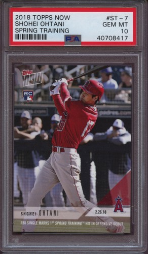 2018 Topps Now Spring Training ST-7 Shohei Ohtani PSA 10 Gem Mint