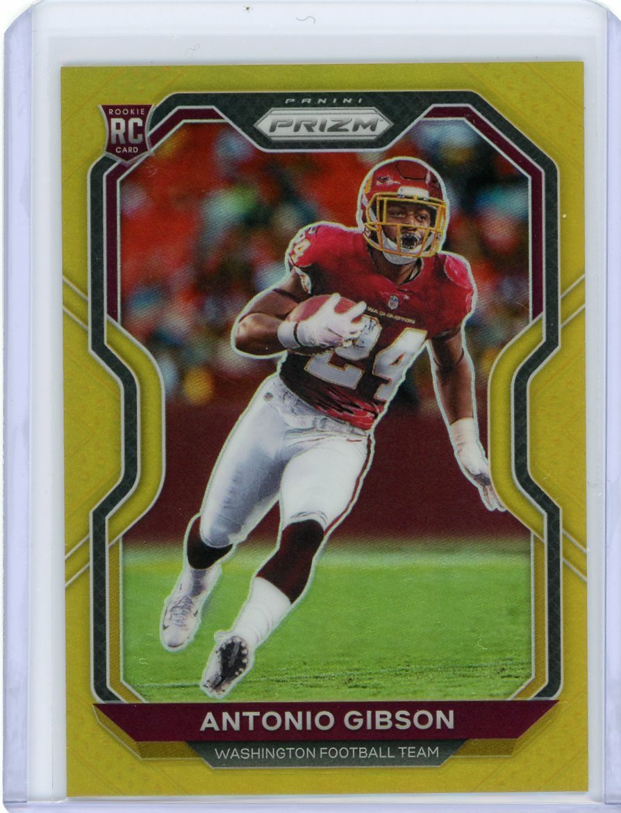 2020 Panini Prizm Football Gold Prizm Rookie #384 Antonio Gibson #04/10