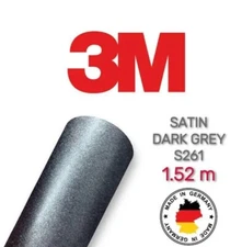 3M 2080 S261 SATIN DARK GREY PREMIUM VEHICLE WRAP FILM / NEXT DAY DELIVERY