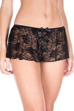 sexy MUSIC LEGS lace MINI bows OPEN croch BACKSIDE boxer SHORTS flowy UNDERWEAR