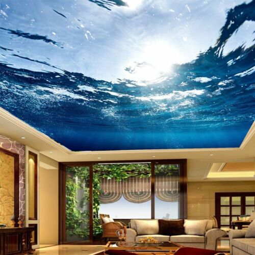 Custom 3D Mural Wallpaper Underwater World for Living Room Bedroom Ceiling  decor | eBay