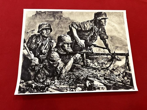 Group of German soldiers war Third Reich WW2 WWII Military repro Poster Print