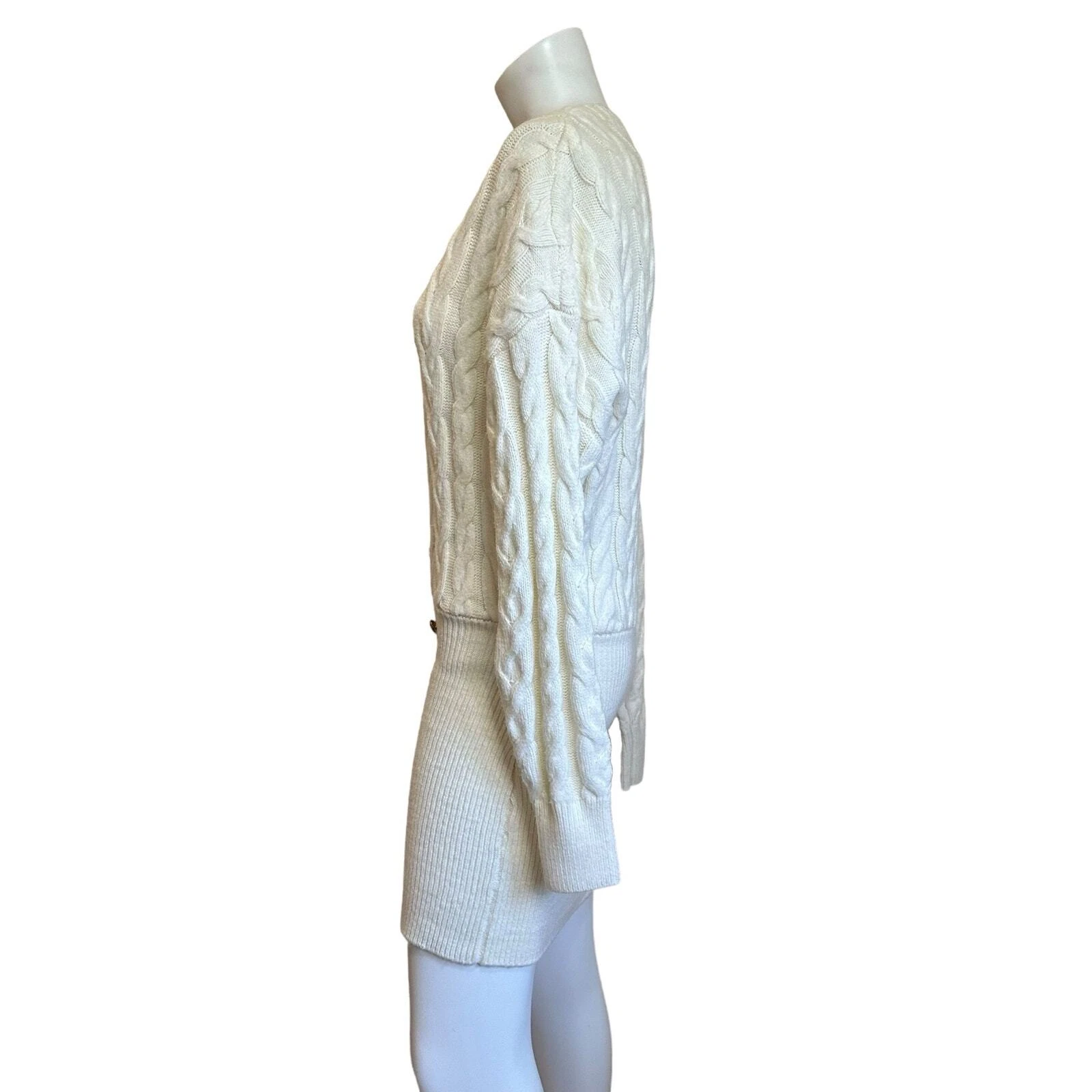 OFF WHITE Retrofete Tala Off White Vestito Mini Maglione Maglia Cavo Tg S