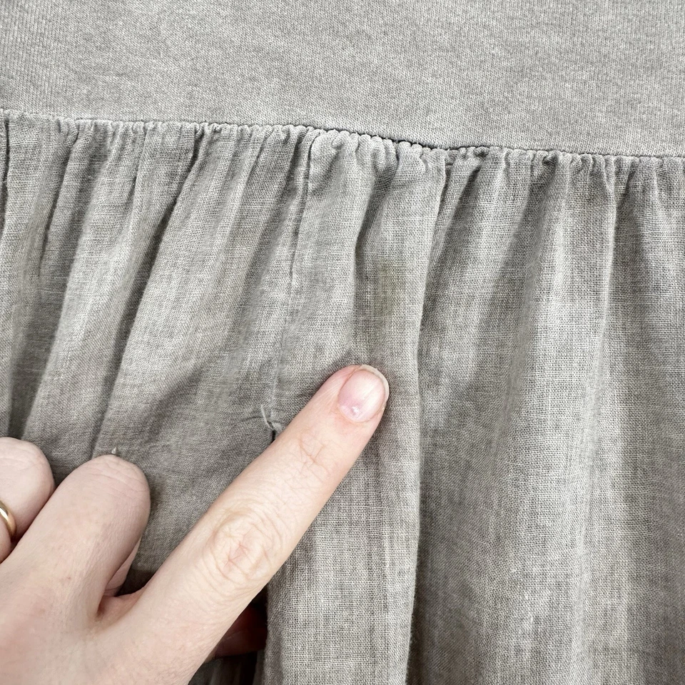 Pants Women Small Parachute Beige Baggy Lantern Drop Crotch Semi Sheer Italian - Image 4 of 4