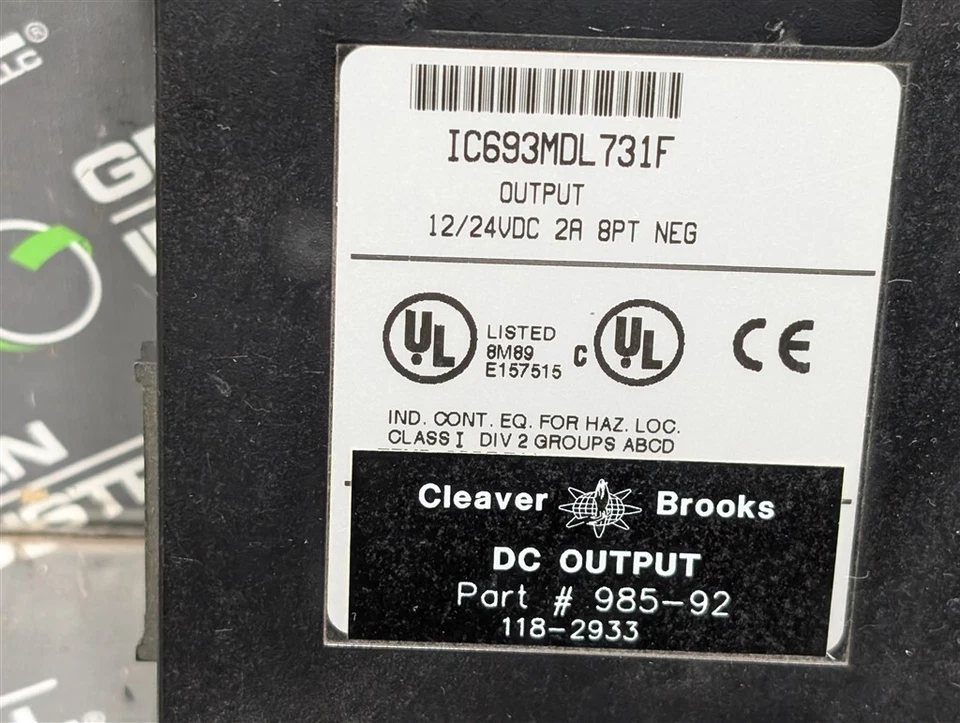 USED Cleaver Brooks / GE IC693MDL731F DC Output Module 985-92 - Image 2 of 2
