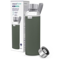 Aquafloow Glasflasche 700 Ml Mit NeoprenhüLle Und Bambusdeckel -