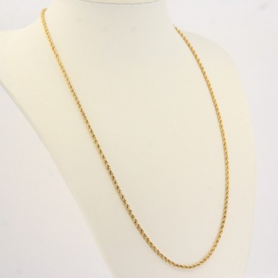 Vintage 18kt Gold Chopard Halskette 20 Zoll Seil Kette Designer Gelbgold
