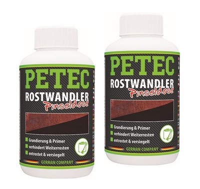 2x PETEC Rostwandler PINSELDOSE Rostumwandler Grundierung & Primer 250 ml  70042