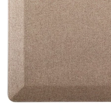 Beige Anti Fatigue Kitchen Mat 20x32 Inch Cushioned Memory Foam Rug