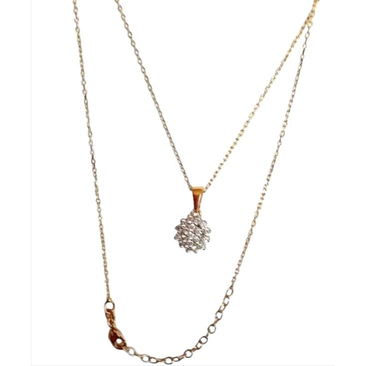Chaîne avec pendentif en zirconium et plaqué or pour illuminer vos tenues d'été