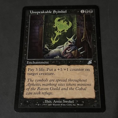 Unspeakable Symbol Scourge Magic The Gathering Free Shipping 