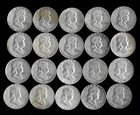 Franklin Half Dollar Roll (20 Coins)  90% Silver (1949-63) Lot C54