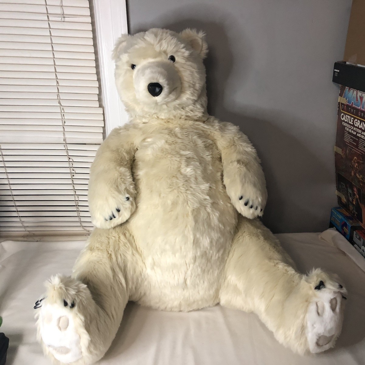 DITZ DESIGNS Realistic Polar Bear 27” Weighted Paws Stuffed Plush