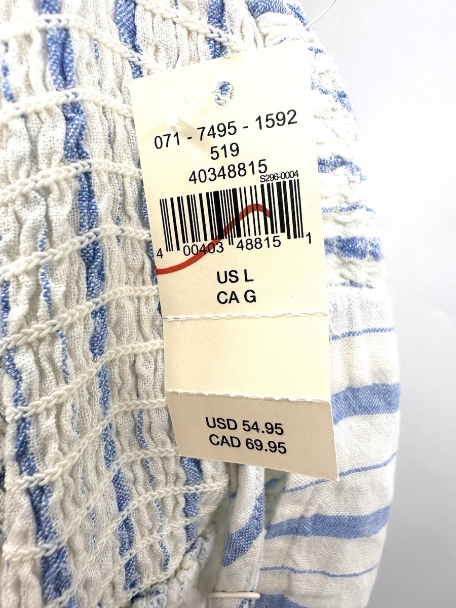 Aerie Love Of Linen Blend Mini Dress White And Blue Stripe Size Large | eBay Aerie Love Of Linen Blend Mini Dress White And Blue Stripe Size Large | eBay