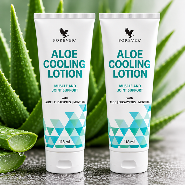 2X Forever Aloe Cooling Lotion 118Ml Muskel Gelenke Eukalyptus Menthol Creme NEU-image