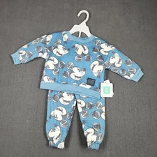 Disney Baby 2 Peice Jogger Set Mickey Mouse 12 Months Blue NWT