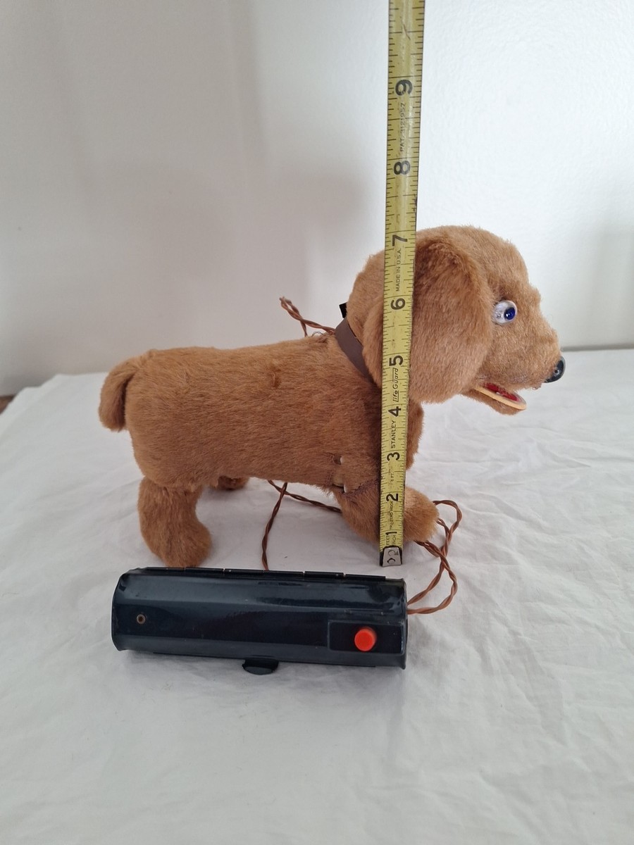 Vintage 1950's-1960's Barking & Walking Dog W/ Tin Remote. Japan