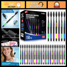 150 PCS Soft Bristle Disposable Toothbrushes, Individually Wrapped, Travel  Hot
