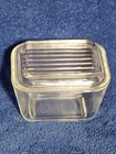 Vintage Small Pyrex Clear Refrigerator Dish With Lid 501B Dish 501C