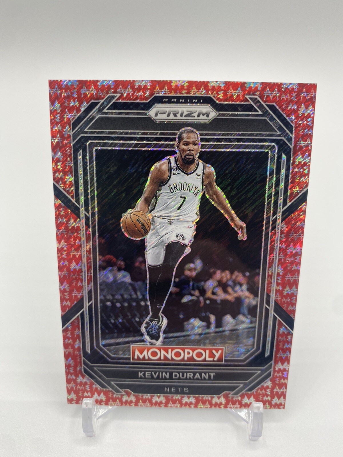 2022-23 Panini Prizm NBA Monopoly KEVIN DURANT Red Money Shimmer 031/100 SSP #7