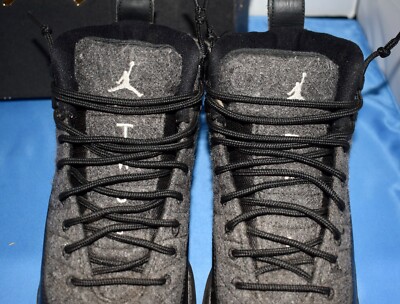 Nike Air Jordan 12 XII Retro Wool BG Size 7Y Dark Grey  display picture 3